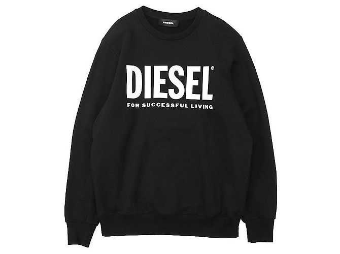 Autre Marque Diesel Sweatshirt aus French Terry Baumwolle Schwarz