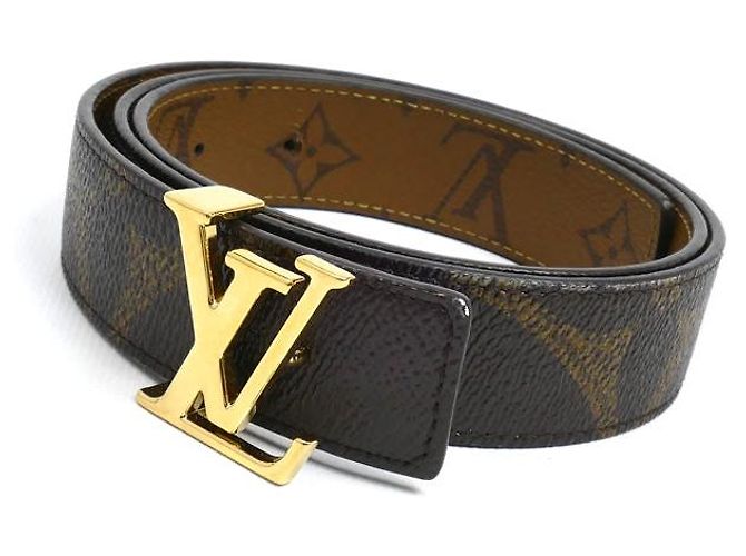 Cinturón reversible Louis Vuitton LV Iconic Monogram Castaño