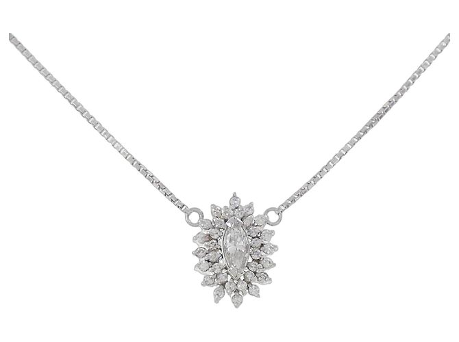 Autre Marque Diamantenhalskette PT850 Silber