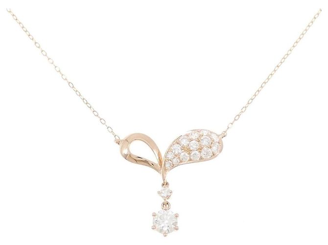 Autre Marque Collar de oro rosa Au750 y diamantes