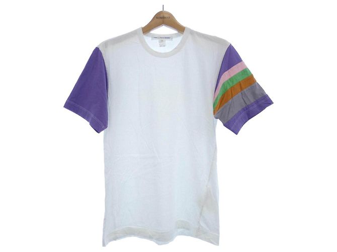 Camiseta de algodão COMME des GARCONS Marrom Rosa Branco Roxo