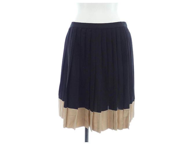 Autre Marque Seidenrock Christian Dior Schwarz Beige