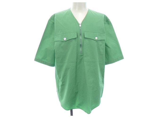 Top de tecido verde Hermès