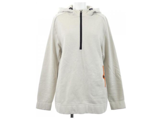 Hermès Sudadera con capucha Hermes Clou de Selle Sellier de algodón XL Castaño