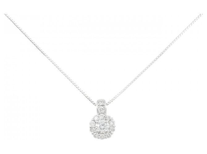 Autre Marque Collier en diamant Au750 Argenté