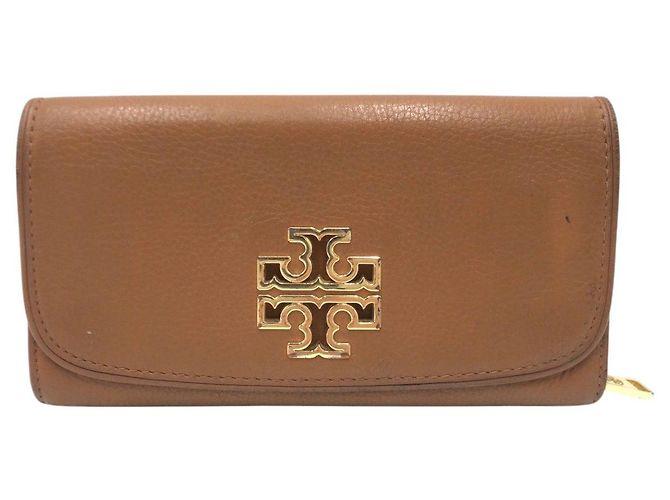 Tory Burch HSP037 Leder Geldbörse lang Braun