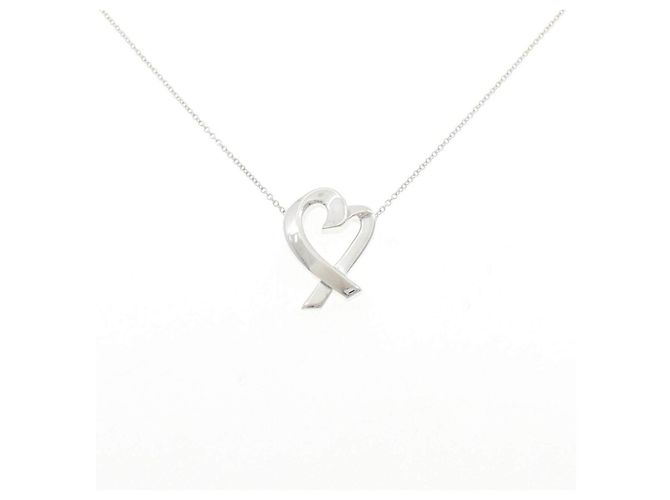 Tiffany & Co. Loving Heart 925 Silver Necklace Silvery