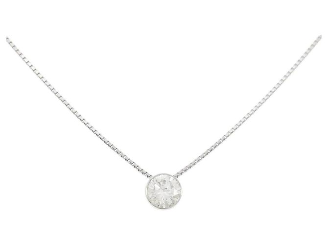Autre Marque Collar de diamantes PT900 PT850 Plata