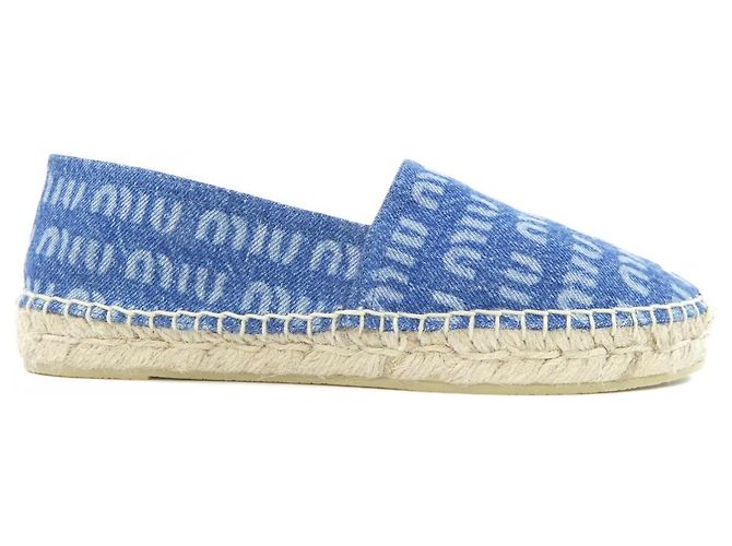 Baskets Miu Miu en textile bleu