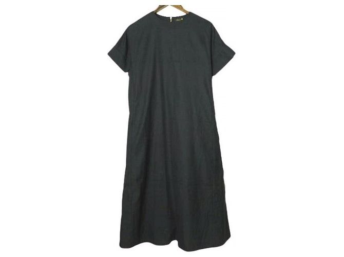 Autre Marque Drawer Kurzarmkleid aus Baumwolle Blau