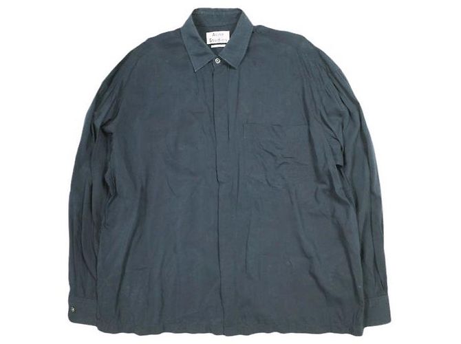 Acne Studios SILVIO TECH SHIRT Camisa de viscose Azul Azul marinho