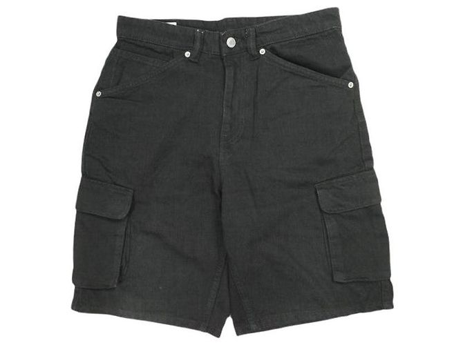 Autre Marque ZARA DENIM CARGO SHORT Baumwollshorts Schwarz