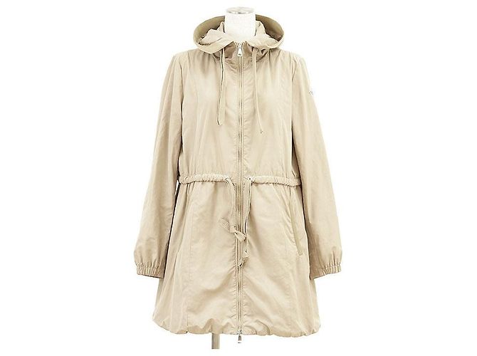 Moncler TOPAZE GIUBOTTO Technical Nylon Coat Beige