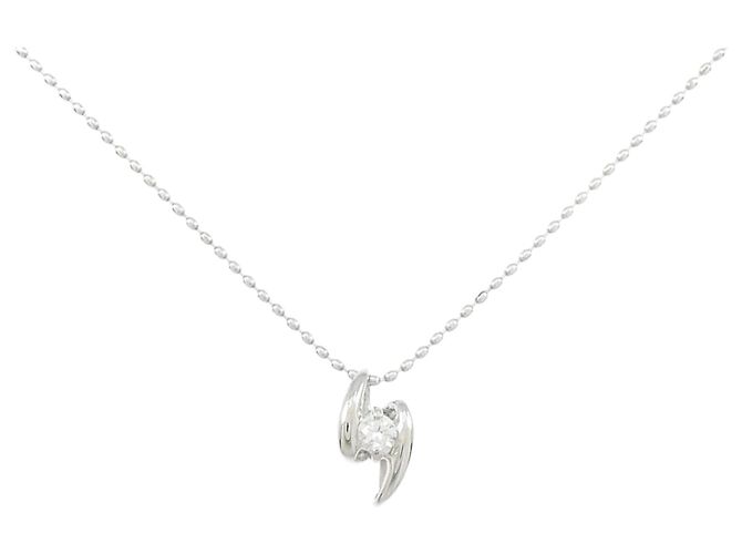 Autre Marque Platinum Diamond Necklace Silvery