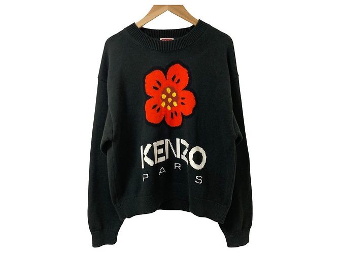 Kenzo BOKE FLOWER Strickpullover Schwarz