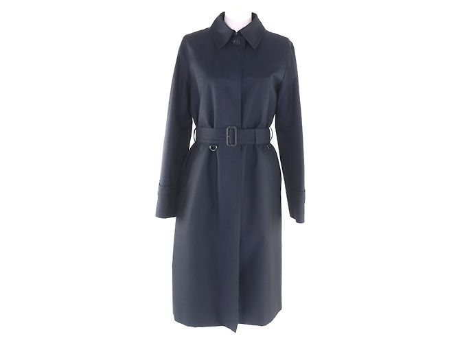 Abrigo Aquascutum de algodón y poliéster Azul Azul marino