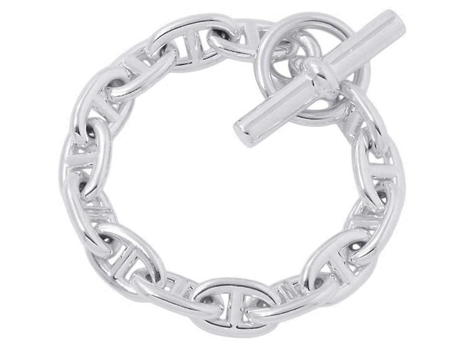 Hermès Pulseira Hermes Chaine d'Ancre MM Prata