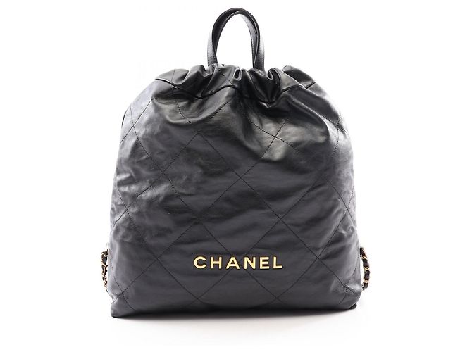 Chanel 22 Large Backpack/Handbag Black