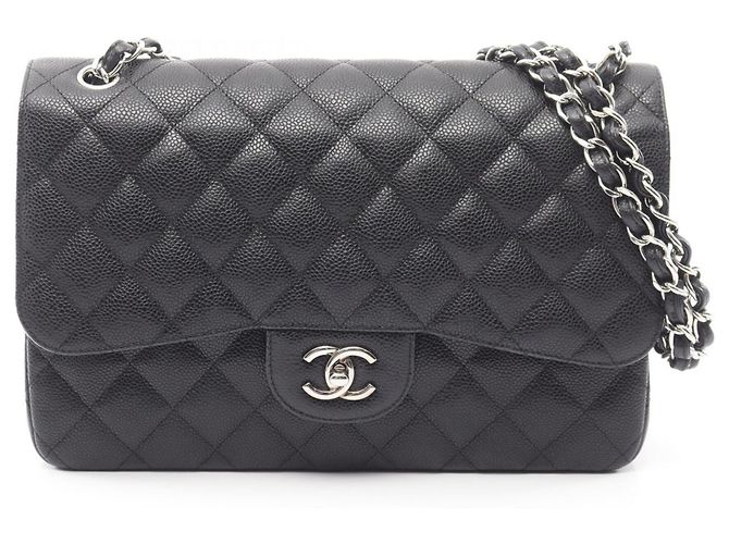 Timeless Borsa a tracolla Chanel Classic Large Double Flap in nero