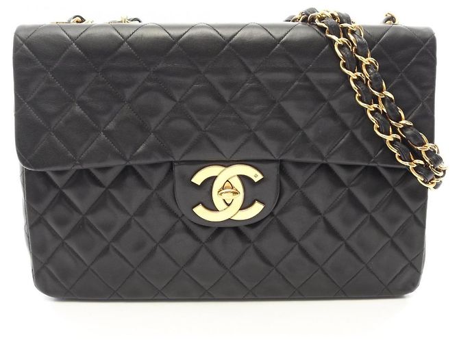 Borsa a tracolla Chanel Large Matelassé 34 Nero