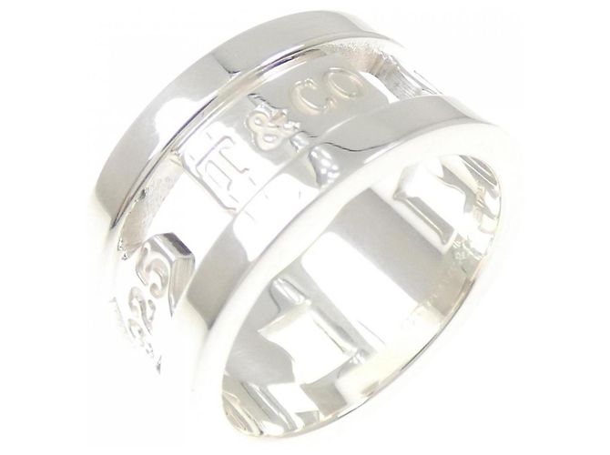 Autre Marque Anel Aliança Tiffany & Co. 1837 Element em Prata