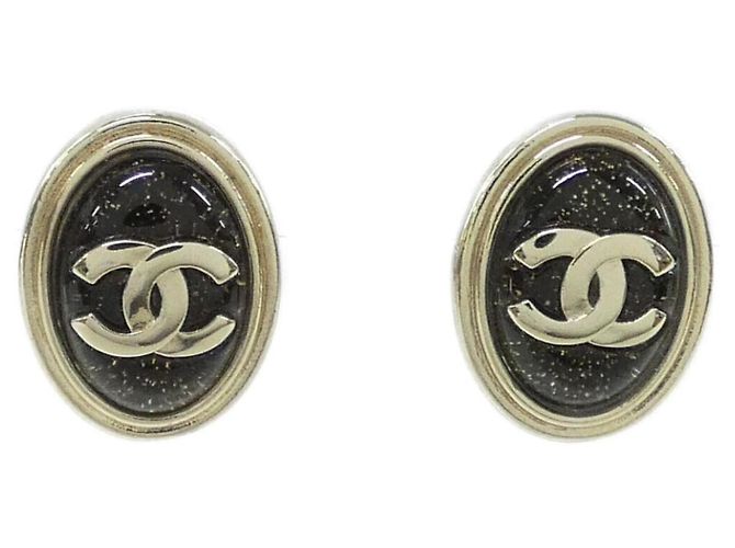 Orecchini a lobo Chanel ABG125 Nero D'oro