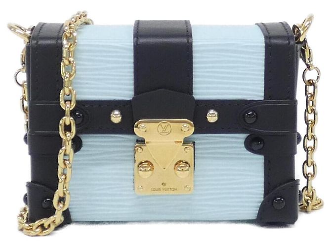 Sac à épaule Louis Vuitton Epi Essential Trunk Turquoise