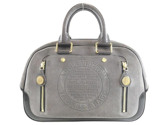 Bolsa Louis Vuitton Stamp M95237 em camurça Gris Cinza