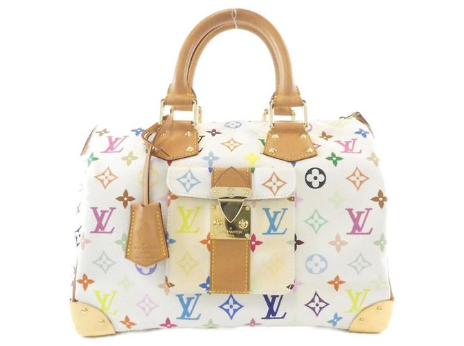 Sac Louis Vuitton Multicolor Speedy Boston Bag Blanc