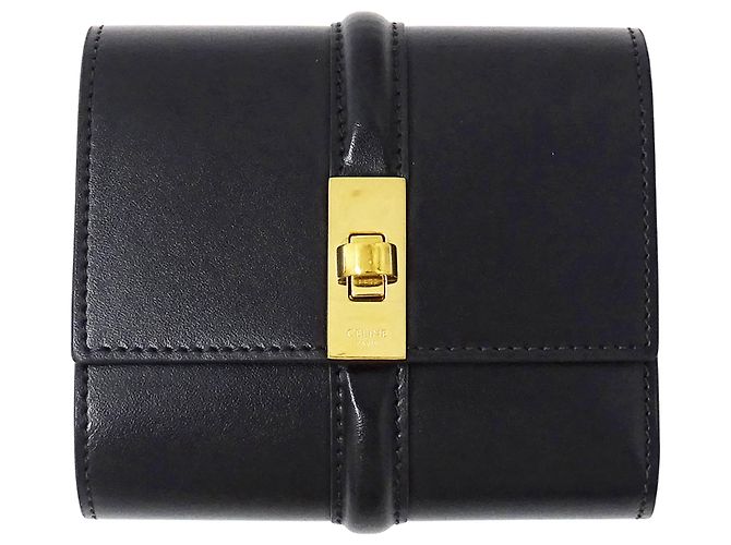 Céline Portafoglio tri-fold donna Celine Nero