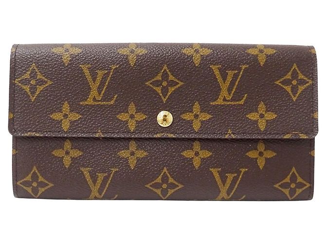 Cartera Larga Monogram Louis Vuitton Castaño Monograma