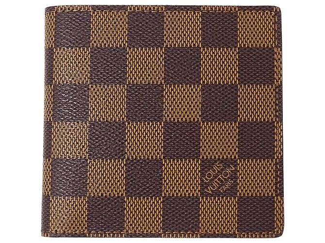 Louis Vuitton Damier Men's Bi-fold Wallet Brown Damier ebene