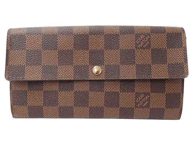 Sarah Cartera larga Louis Vuitton marrón Castaño
