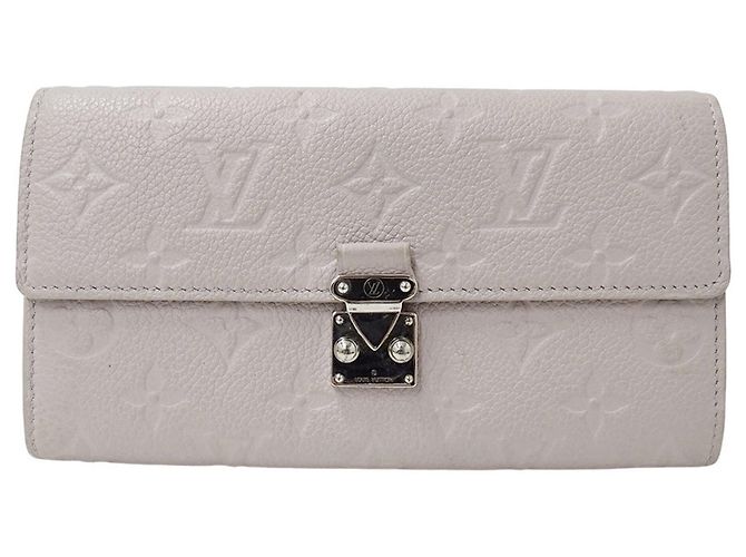 Portefeuille long Louis Vuitton Gray Monogram Empreinte Marron