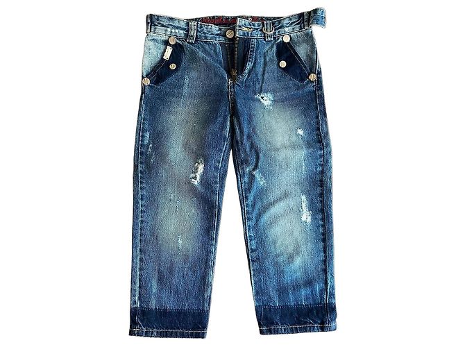 Vaqueros Azules Frankie Morello Efecto Destroyed