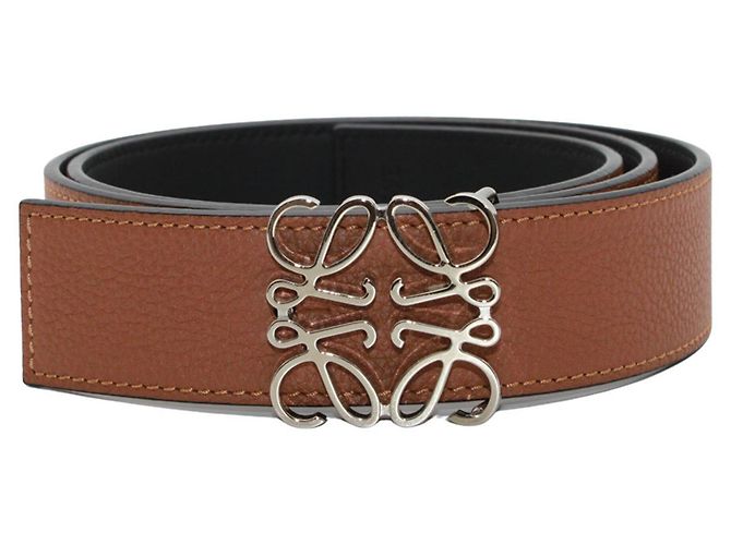 Cinto Standard em Pele Castanha Loewe Marrom