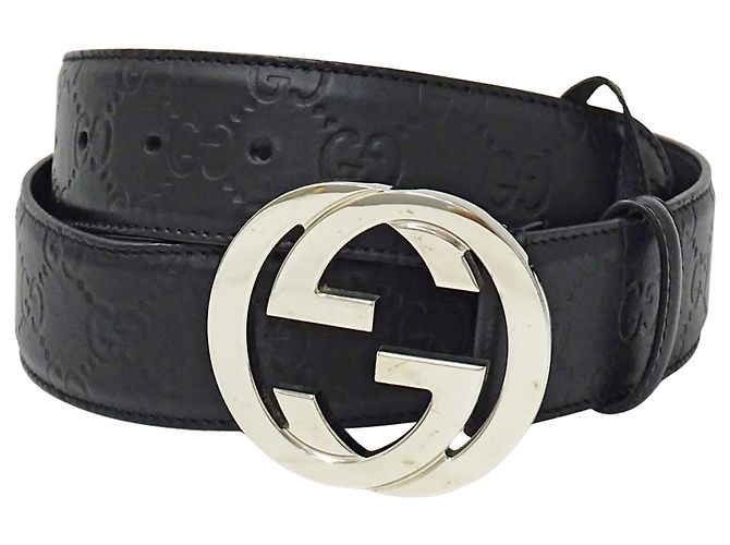 Gucci Men's Leather Belt Black