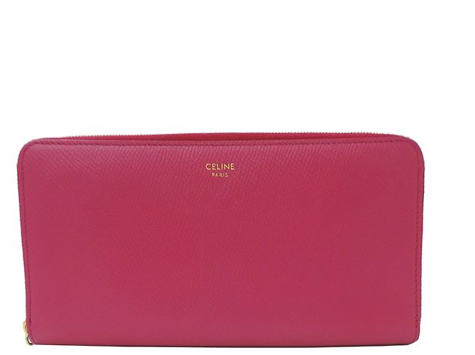 Céline Carteira longa de couro para mulher Celine Rosa