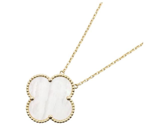 Collier Magic Alhambra Van Cleef & Arpels Blanc Doré