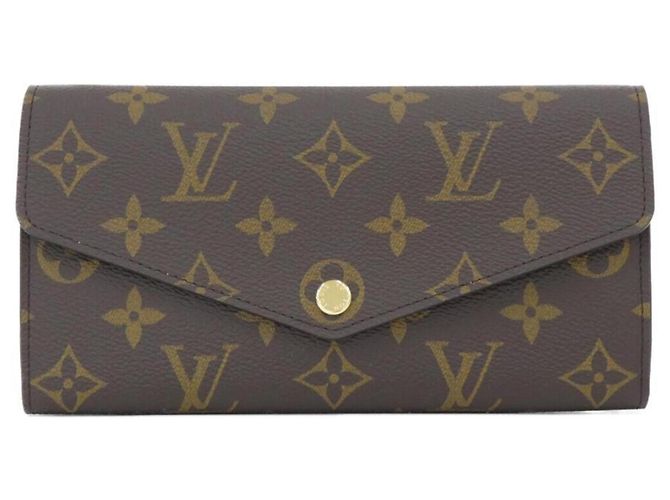 Louis Vuitton Monogram Portefeuille Sarah Wallet Brown Pink