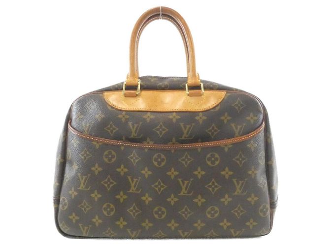 Louis Vuitton Monogram Bowling Vanity Handtasche Braun