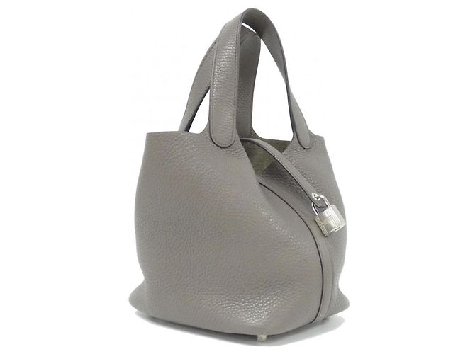 Hermès Sac à main Hermes Picotin Lock PM Gris