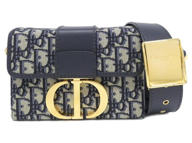 Christian Dior DIOR OBLIQUE 30 Montaigne Box Handtasche Blau