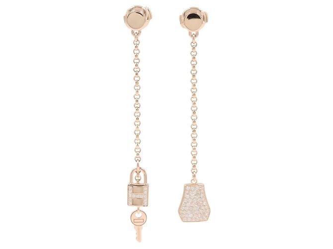 Hermès Orecchini Hermes Kelly Clochette Diamond D'oro