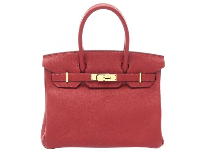 Hermès Bolso Hermes Birkin 30 en Rouge Grenat Roja Burdeos