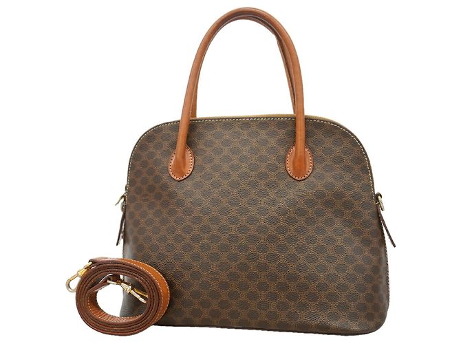 Céline Borsa 2-Way Celine Macadam Brown Marrone