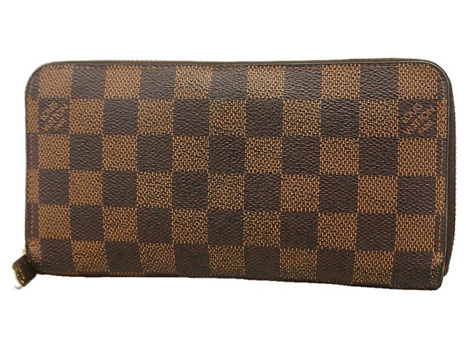 Cartera larga Louis Vuitton Damier Zippy en Ebene Damier ebene