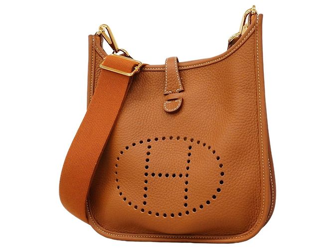 Hermès Bolsa de Ombro Hermes Evelyne 23 Dourado