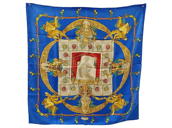 Hermès Hermes Carré 90 Silk multicolor 90 x 90 Blu