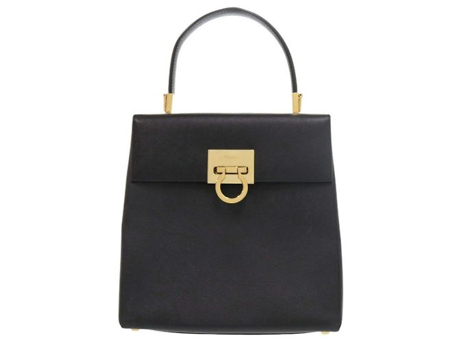 Bolsa de couro Gancini Salvatore Ferragamo